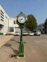 Horloges de jardin autoportantes double face de marque, mouvement mécanique, construction métallique, luminescentes dans le noir