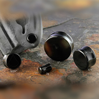 Vente en gros de bouchons de Tunnel d'oreille en pierre mixte, boucles d'oreilles extensibles à Double évasé