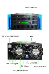 Émetteur FM 3KW 3000 Watt pour station de radio, compatible avec une antenne à 6 baies, câble, accessoires - Product Image 2