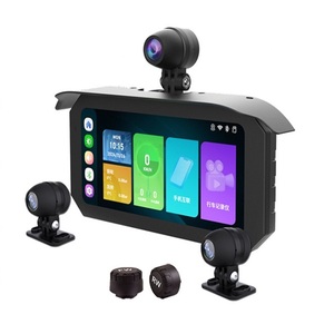 Navigateur <span class=keywords><strong>GPS</strong></span> sans fil CarPlay pour moto de 6,25 pouces, enregistreur DVR à 3 caméras pour la conduite à moto - Product Image 2