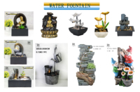 Hot Sale Indoor Mini LED Brunnen Wasserdichte Tischplatte Wand dekoration für Büro Glaskugel Metall Material Box Verpackung für Geschenke
