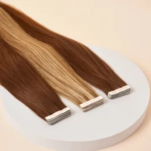 Superior Hair Hot selling 18 inch Ombre Natural Blonde European Cuticle intact Virgin Tape hair in Extension Human Hair