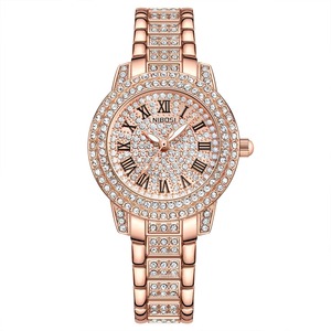 Drioshipping 2552 <b>Women's</b> Analog Quartz <b>Watch</b> Rose Gold Diamond Luxury Waterproof <b>Wrist</b> <b>Watch</b> Stainless Steel Band Glass Dial - Product Image 1