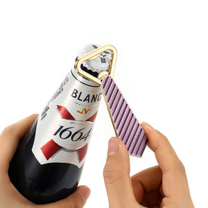 Décapsuleurs de bouteilles de bière aimantés pour réfrigérateur, cravate créative pour homme, pour mariage, anniversaire, fête - Product Image 2