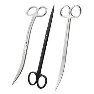 Tijeras rectas/curvas <span class=keywords><strong>Aquapro</strong></span>, tijeras onduladas, herramientas de Acuario, accesorios para peceras, planta de musgo de acero inoxidable 430 - Product Image 1