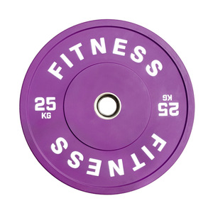 2024 venta al por mayor placas de peso Barbell levantamiento de pesas gimnasio Barbell placas de competición placas de parachoques de goma - Product Image 2