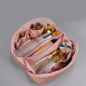<span class=keywords><strong>Pochette</strong></span> de voyage de rangement matelassée en gros sacs cosmétiques décontractés trousse de toilette trousse de maquillage de voyage <span class=keywords><strong>rose</strong></span> noir - Product Image 2