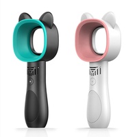 Ventilateur oreilles de chat mignon, Portable, Rechargeable par USB, sans lame, pour l'extérieur et l'intérieur, 2022 mah