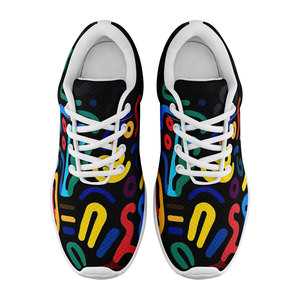 Chaussures de sport personnalisées pour hommes les mieux notées, respirantes, avec motif doodle coloré, chaussures décontractées en toile pour femmes - FN026-26020260625 - Product Image 6