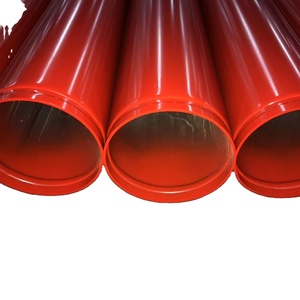 A53/ A795 GR B sch10 sch40 rãnh kết thúc sơn màu đỏ sơn <span class=keywords><strong>epoxy</strong></span> erw ống thép - Product Image 1