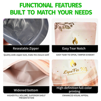 Sachets Doypack personnalisés en aluminium avec impression mate, de qualité alimentaire, anti-fuite, avec fermeture éclair, pour snacks, bonbons et noix