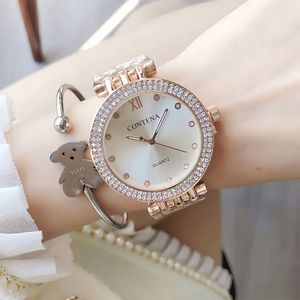Relojes económicos personalizables, diseño moderno y a la moda, relojes de acero inoxidable para mujer, relojes minimalistas de cuarzo con diamantes de moissanita. - Product Image 3
