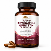 Capsules de Complexe Trans-Resvératrol Quercétine pour l'Âge Actif – Soutien Antioxydant et Santé Cellulaire – OEM ODM Marque Privée Vente en Gros