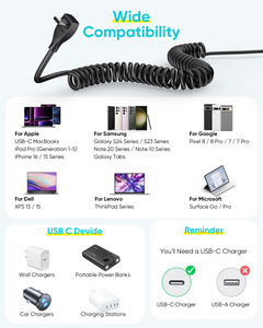 SUNGUY 60W Retractable USB <b>C</b> Fast <b>Charging</b> <b>Cable</b> Data <b>Cable</b> USB-<b>C</b> Charger for Mobile Phone Laptop Car - Product Image 2