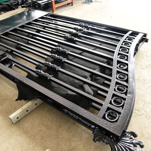 Black <strong>Wrought</strong> <strong>Iron</strong> Fence Easy-to-Assemble Decorative Picket Panels Galvanized Steel Mesh Home Farm Security Pool Fencing Low - Product Image 6