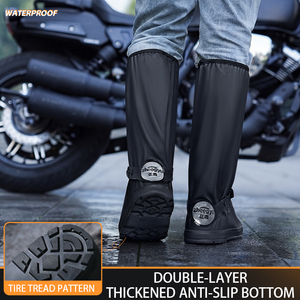 Bottes <span class=keywords><strong>de</strong></span> <span class=keywords><strong>pluie</strong></span> hautes légères et souples, durables, anti-déchirure, antidérapantes, réfléchissantes, avec fermeture éclair, élastiques, imperméables, portables, couvre-chaussures <span class=keywords><strong>de</strong></span> <span class=keywords><strong>pluie</strong></span> - Product Image 6
