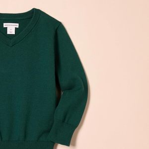เสื้อสเวตเตอร์เด็กคอวี ผ้าฝ้าย 100% แบบยูนิเซ็กส์  ความหนาปานกลาง - Product Image 2