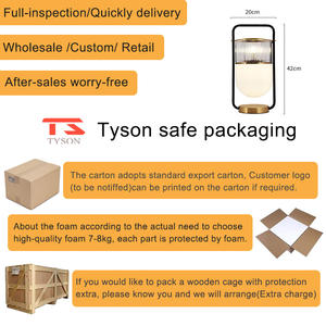 Lámpara de Mesa de Cristal de Diseño de Arte Moderno Americano, Luz de Escritorio <span class=keywords><strong>Celeste</strong></span> para Restaurante - Product Image 4