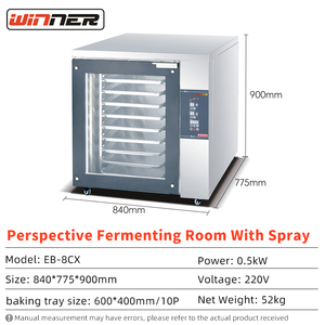 Cámara <span class=keywords><strong>de</strong></span> Fermentación Comercial con Ventana <span class=keywords><strong>de</strong></span> Visualización y Humidificador Automático para Panadería - Product Image 3