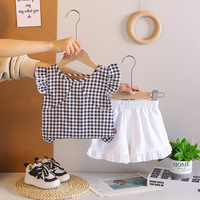 Ensemble pour enfants tendance, t-shirt + short pour fille, ensemble décontracté polyvalent, ensemble deux pièces pour fille, vêtements pour enfants