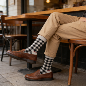 Calzini Formali a Quadri per Uomo e <span class=keywords><strong>Donna</strong></span> con Funzioni Deodoranti e Assorbenti del Sudore, Calzini in Cotone Profondamente Personalizzati - Product Image 5