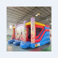 Château gonflable commercial pour tout-petits avec toboggan, thème dessin animé, pour fêtes