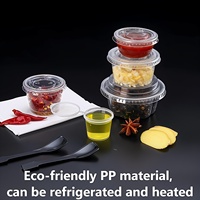 Contenants en plastique pour mini-gelées de Xiamen, gobelets en plastique pour pudding, distributeur de sauce, gobelets à portions de 1/1,5/2/3,25/4/5,5 onces avec couvercles, OEM