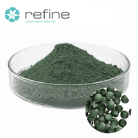 Poudre de spiruline verte de qualité alimentaire, extrait d'herbes, extrait de spiruline de qualité alimentaire, fourni par l'usine