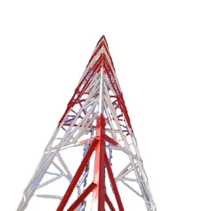 55M 3 patas Q420 acero Wifi Antena de telecomunicaciones Triangular ángulo celular Red de celosía torre de señal de Telecomunicaciones