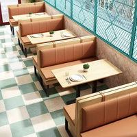 Banquette de restaurant en cuir PU de plusieurs couleurs moderne à usage commercial banquette de canapé utilisée meubles de restaurant avec dossier haut