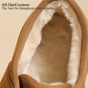 OEM Winter Warm Fur Upper Sneaker <strong>Slippers</strong> Adjustable Hook Loop Ankle Length Slides Anti-Slip Diabetic Adults Snow <strong>Boots</strong> - Product Image 5