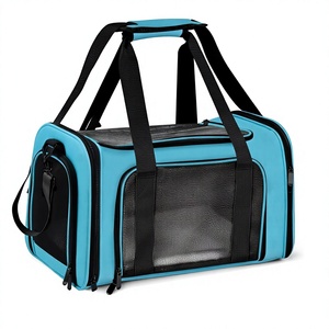 Petit sac de transport <span class=keywords><strong>pour</strong></span> <span class=keywords><strong>chat</strong></span> et chiot, 15 lb, approuvé par les compagnies aériennes, souple, pliable, en polyester (lot de 2) - Product Image 1
