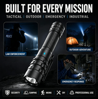 Linterna Táctica T1 Pro de Alta Luminosidad, Directo de Fábrica, Aleación de Aluminio, Impermeable, Recargable por USB, Luz LED para Camping y Trabajo
