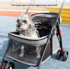Lightweight Foldable Dog Pram <strong>Pet</strong> <strong>Strollers</strong> Outdoor Dog <strong>Stroller</strong> with Oxford ABS Materials - Product Image 4