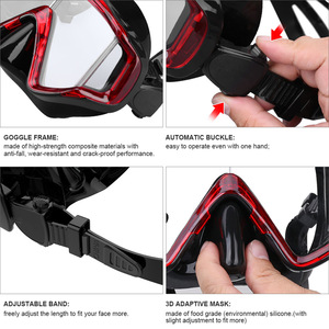 Máscara de Buceo HhaoSport de Vidrio Templado, Talla Única, Impermeable, Antivaho, para Snorkel y Buceo Libre - Product Image 2