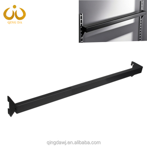 Barato columna A <span class=keywords><strong>en</strong></span> forma de <span class=keywords><strong>U</strong></span> pared negra al por menor tienda de ropa de Metal estantes colgantes soportes riel Slatwall estante de exhibición para pared - Product Image 1