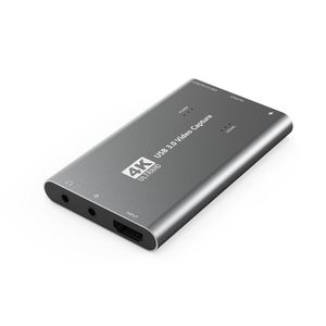 Capturadora de Video <span class=keywords><strong>USB</strong></span> 3.0 a HD 4K con Salida de Audio MP4, Salida de Micrófono, Hub para Transmisión en Vivo de Juegos, Carcasa Metálica, Garantía de 12 Meses - Product Image 1