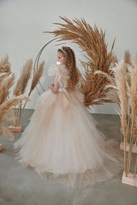 Lunghezza del pavimento abito <span class=keywords><strong>da</strong></span> ballo <span class=keywords><strong>per</strong></span> feste <span class=keywords><strong>per</strong></span> adolescenti Boutique <span class=keywords><strong>abiti</strong></span> <span class=keywords><strong>da</strong></span> <span class=keywords><strong>damigella</strong></span> d'onore Junior abito in Tulle <span class=keywords><strong>per</strong></span> ragazze di fiori di spettacolo di lusso <span class=keywords><strong>per</strong></span> il matrimonio - Product Image 4