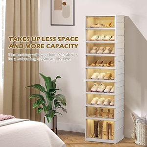 Zapatero de Plástico de 5 Niveles, Organizador de Zapatos que Ahorra <span class=keywords><strong>Espacio</strong></span>, Estante de Almacenamiento Apilable para Dormitorio o Entrada - Product Image 2
