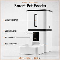 Distributeur automatique de nourriture pour animaux de compagnie intelligent 8L avec caméra, contrôle par application WiFi 2.4G 5G, double alimentation, distributeur automatique de nourriture pour chats et chiens