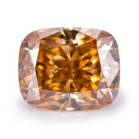 Messi Gems GRA Pierre synthétique Moissanite couleur champagne taille coussin