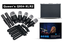 Lane Q904-XLR meilleure vente 7 pièces ensemble de microphones à tambour support de microphone pour batterie ensemble de microphones pour batterie