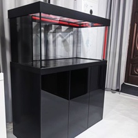 Meilleur choix : Grand aquarium transparent sur pied, séparateur de pièce, éclairage LED USB, grand aquarium