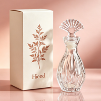 Bouteille diffuseur en verre décor coquillage 100ml vide pour huile parfumée avec bouchon mat, accessoire d'aromathérapie de luxe pour chambre à coucher