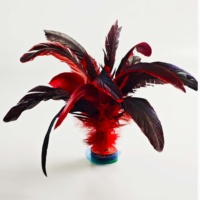 Vente directe d'usine blanchi multicolore teint poulet coq selle Hackle enfilé pour artisanat mariage fête à la maison