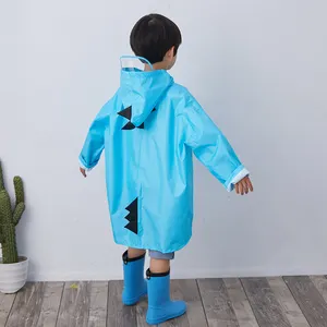 De dibujos animados pequeño dinosaurio impermeable para niños lindo de poliéster impermeable ropa impermeable para niños