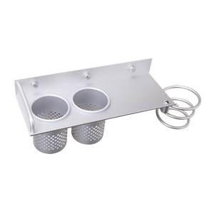 Estante de Almacenamiento de Aluminio Playboy, Estante Doble para Baño Montado en la Pared, Rectangular y Duradero - Product Image 1