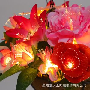 Panier suspendu à énergie solaire avec lumières LED, pot de fleurs décoratif d'extérieur pour jardin, patio, balcon - Product Image 5