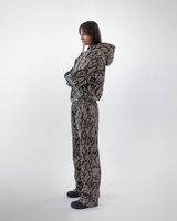 Ensemble sweat-shirt et pantalon de survêtement surdimensionné personnalisé avec imprimé guépard python léopard, 500 g/m², 100 % coton épais, unisexe