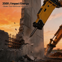 Brise-roche hydraulique LS de premier choix des Émirats arabes unis pour excavatrices de 18 à 26 tonnes, compatible avec les moteurs et les piliers de mine, idéal pour la démolition de pieux, compatible Komatsu